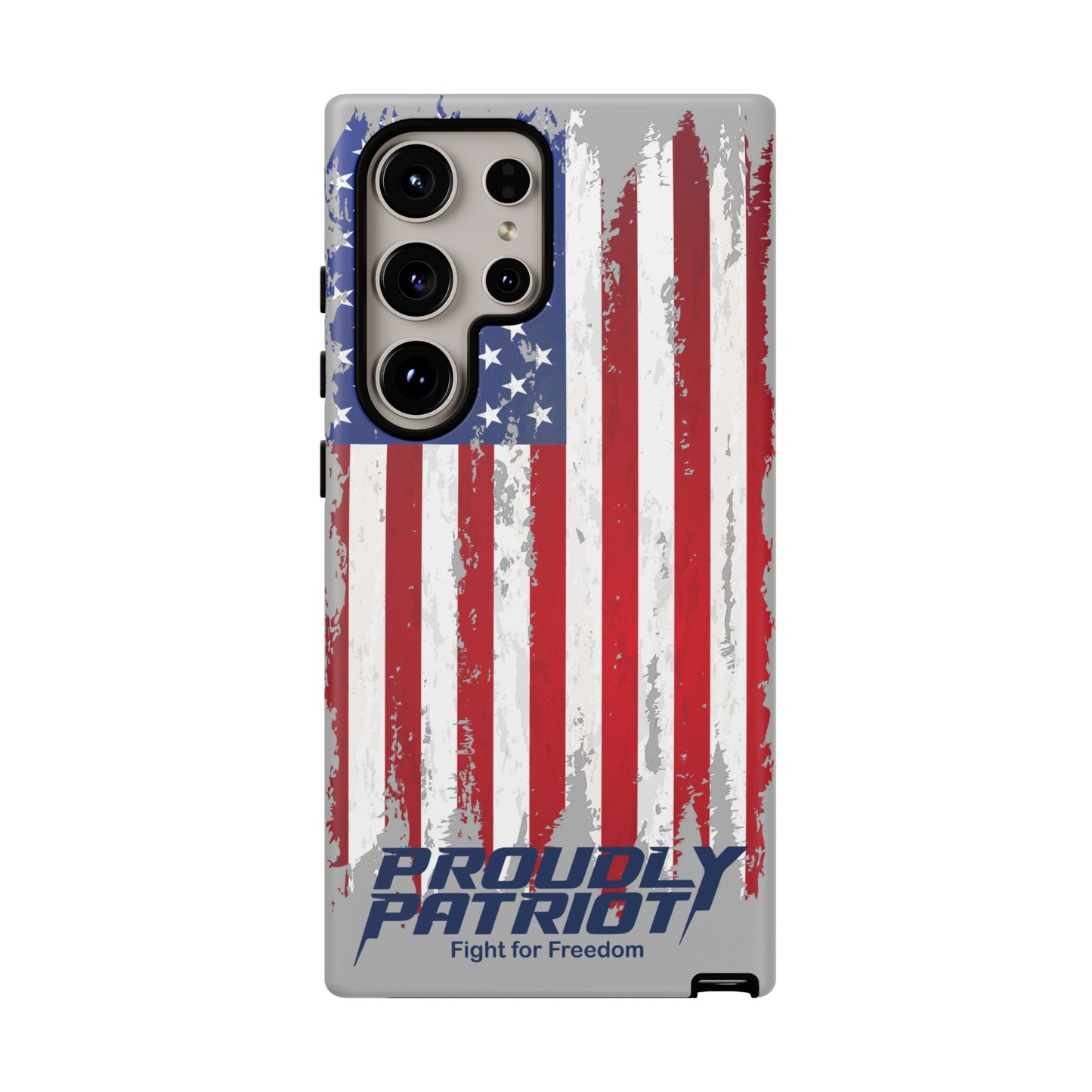 Distressed Flag Gray, Phone Case