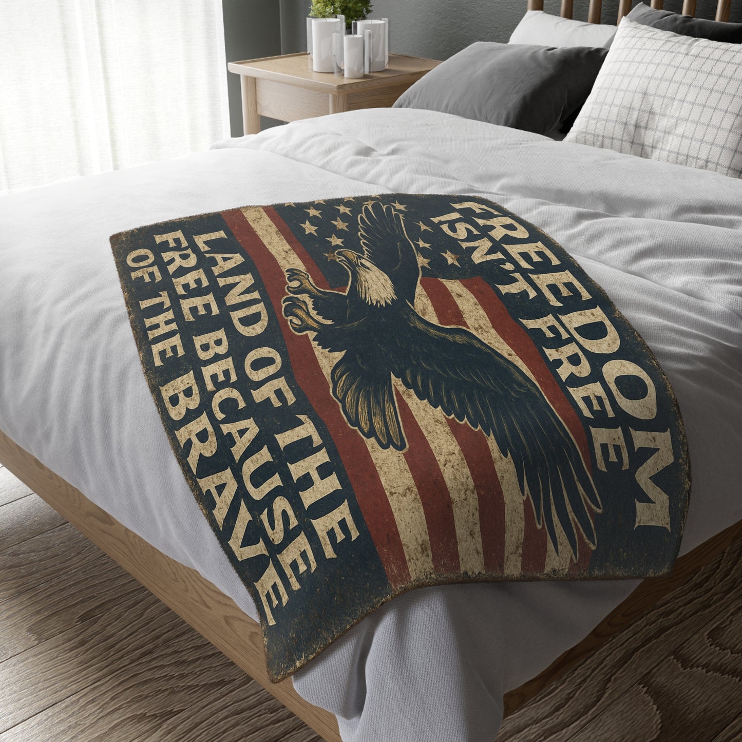 Freedom Ain’t Cheap! Velveteen Microfiber Blanket