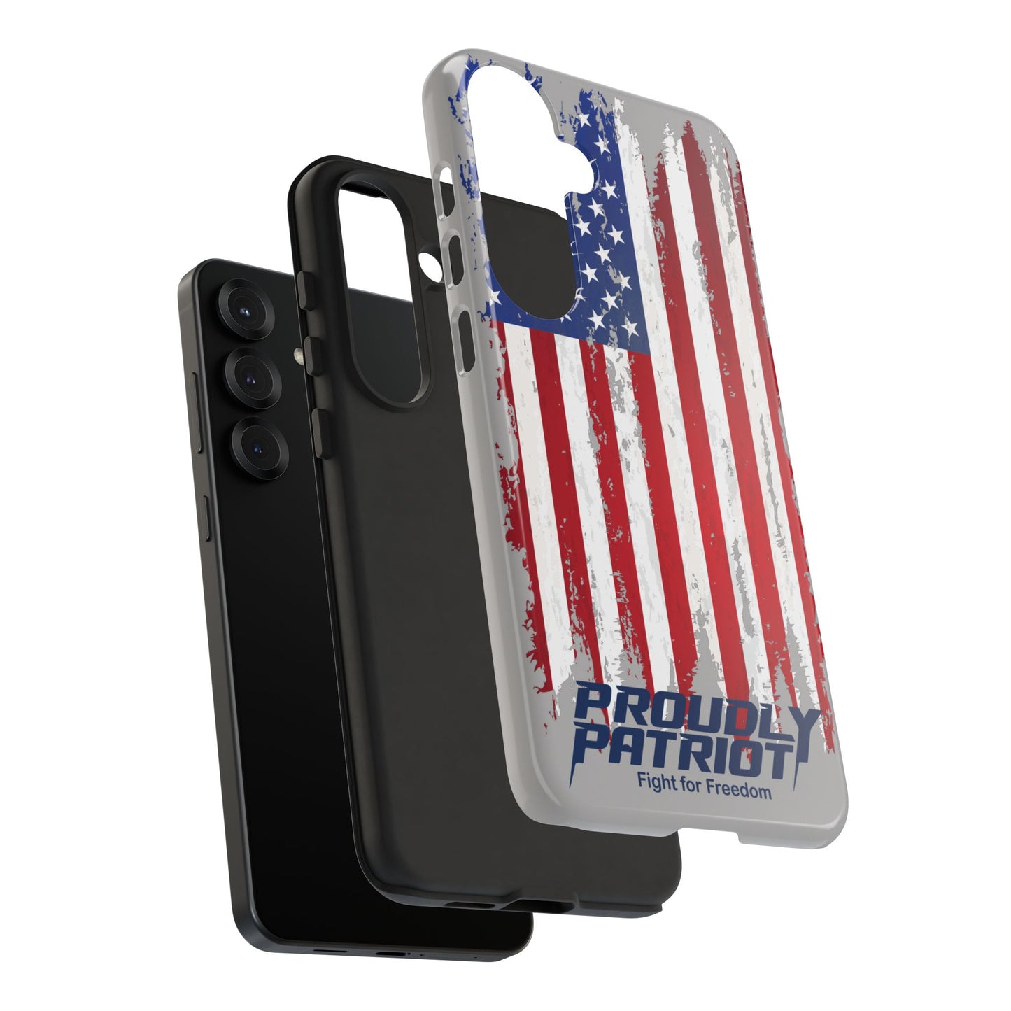 Distressed Flag Gray, Phone Case
