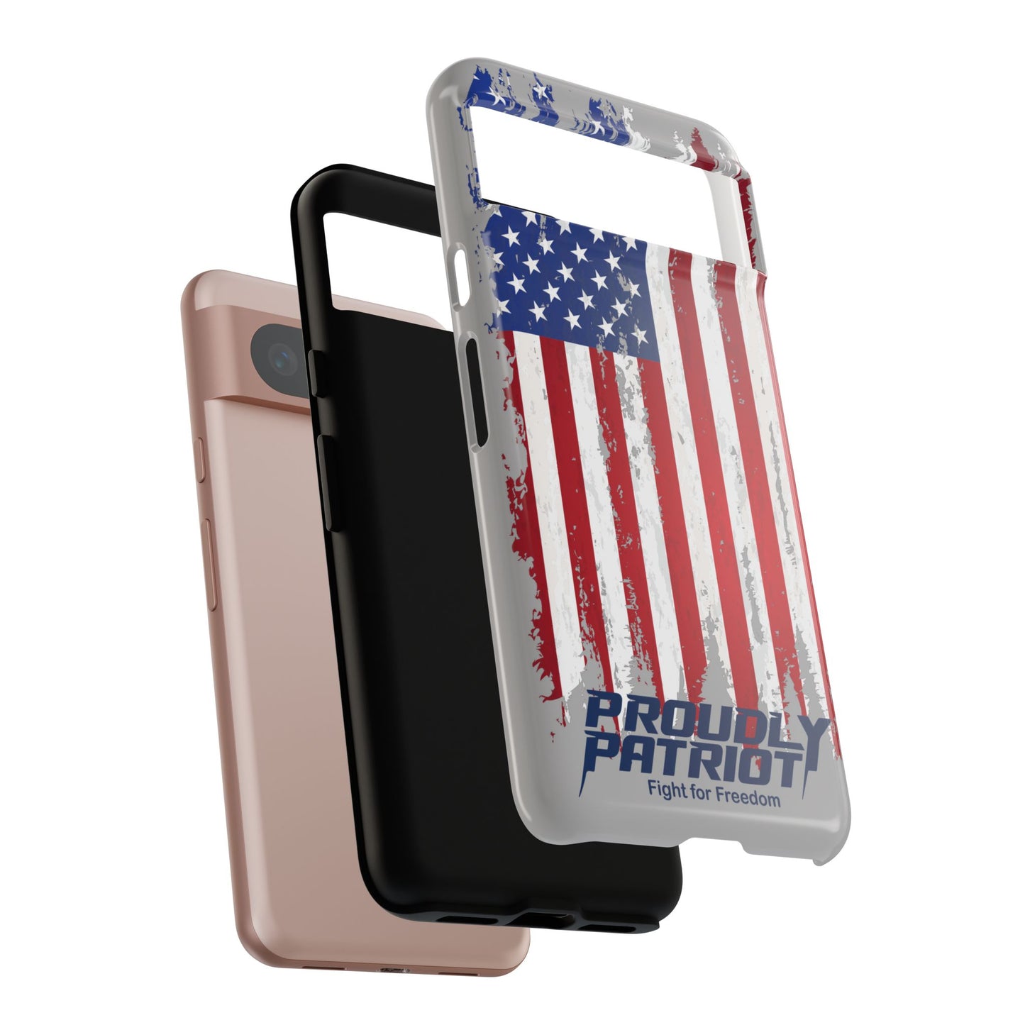 Distressed Flag Gray, Phone Case