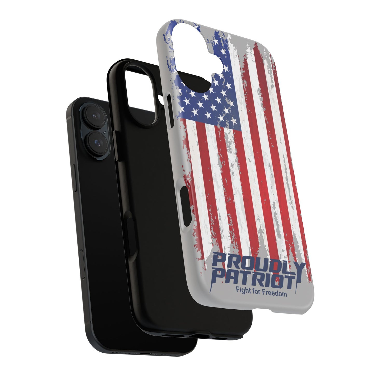 Distressed Flag Gray, Phone Case