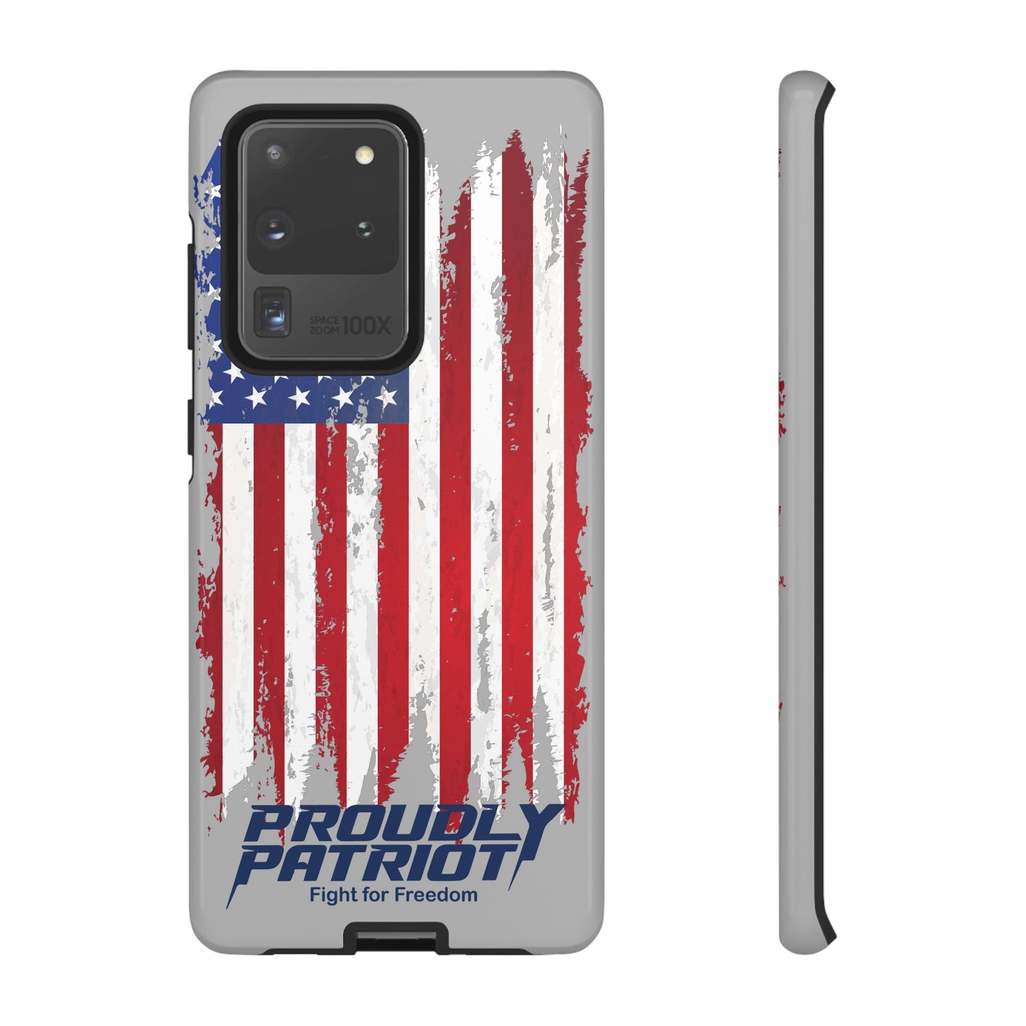 Distressed Flag Gray, Phone Case