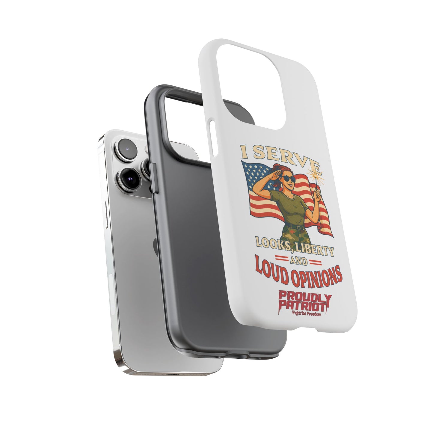 Patriotic Sass in Camo Class, Phone Case