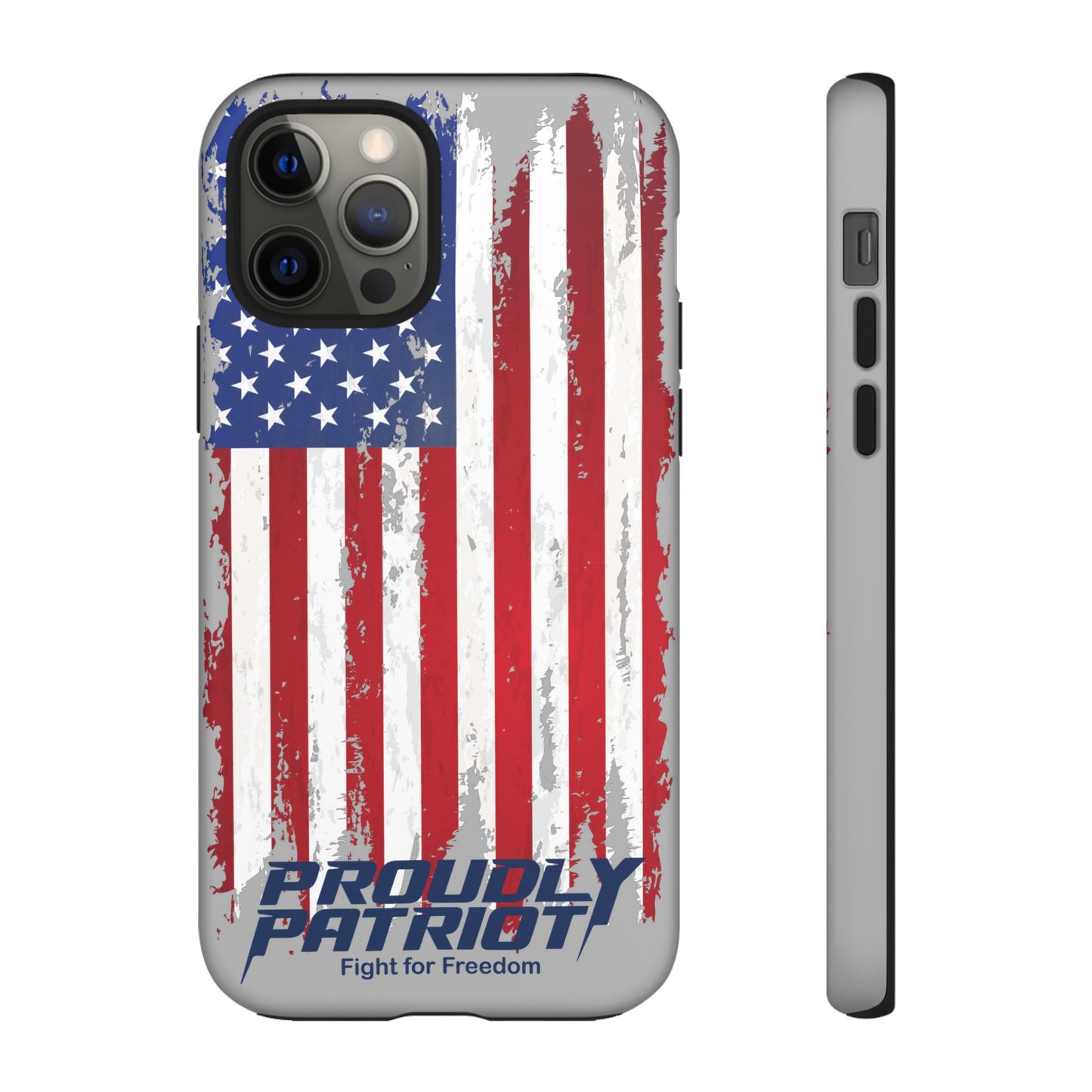 Distressed Flag Gray, Phone Case