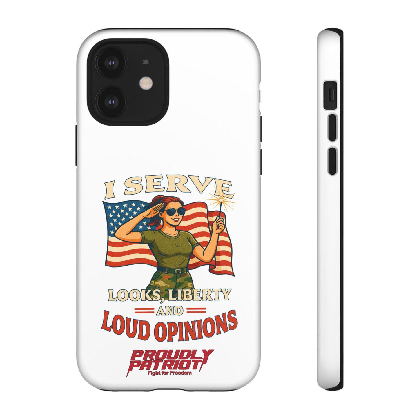 Patriotic Sass in Camo Class, Phone Case