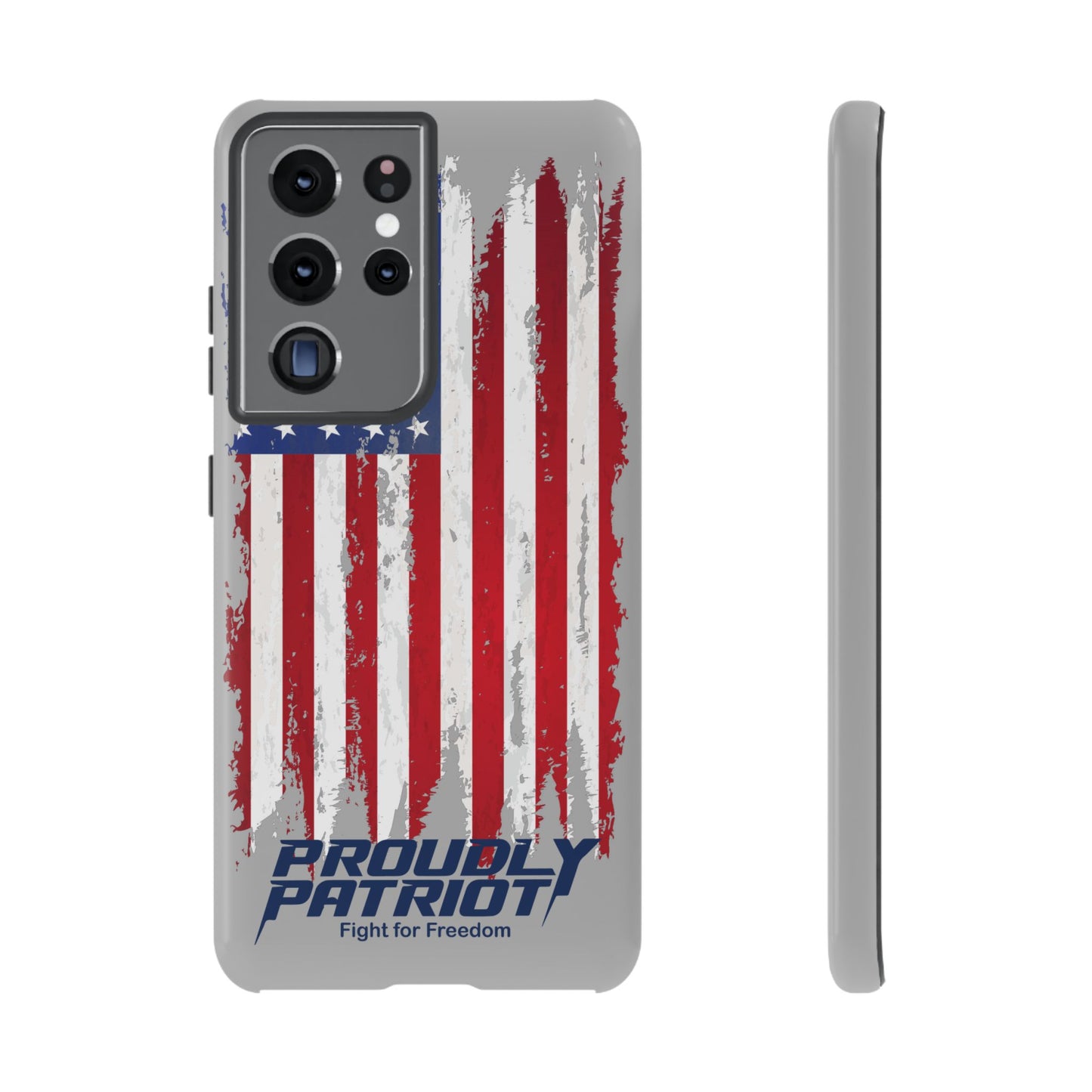Distressed Flag Gray, Phone Case