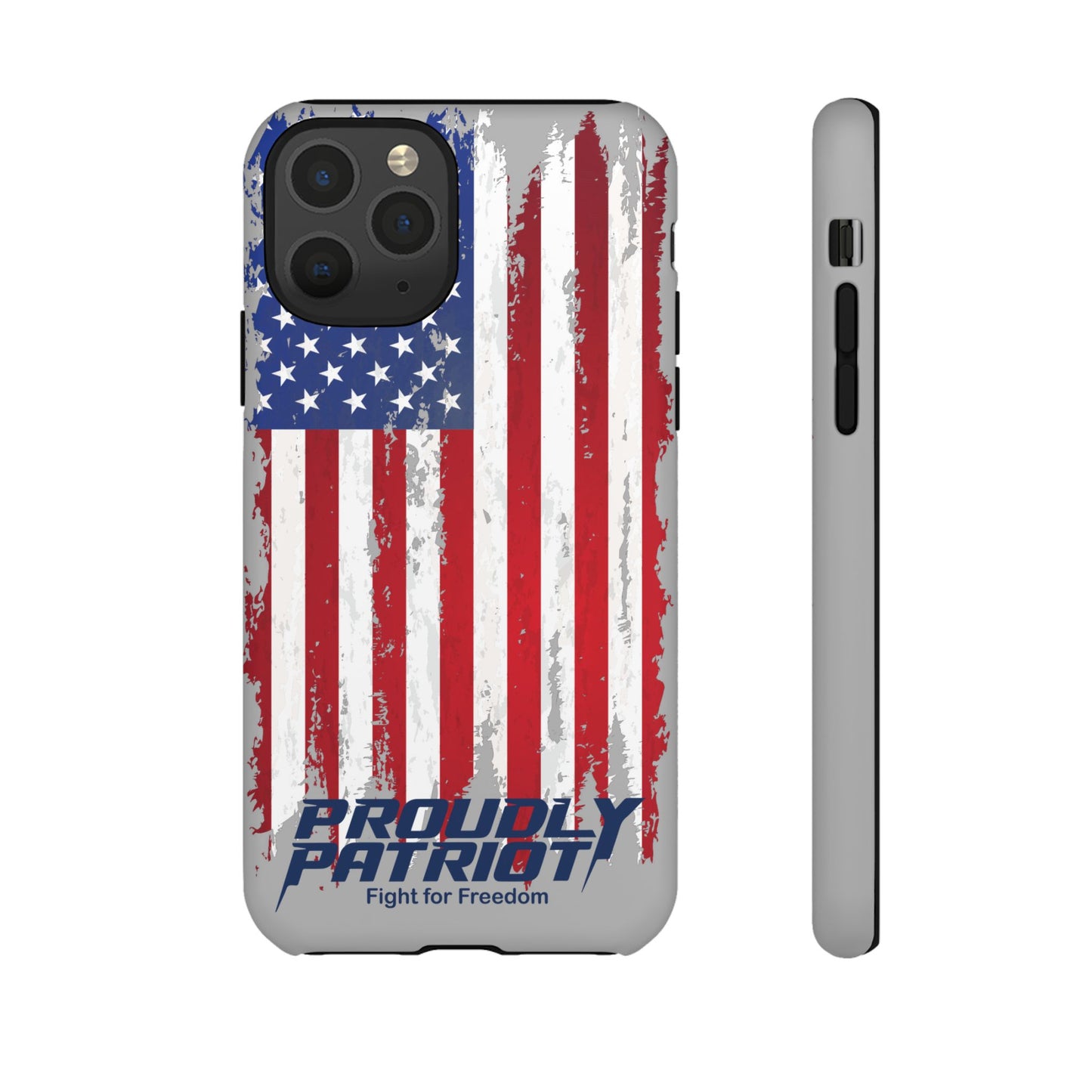 Distressed Flag Gray, Phone Case