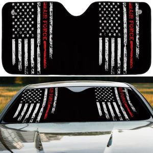 Marines Tribute Auto Sun Shade – Distressed American Flag Design