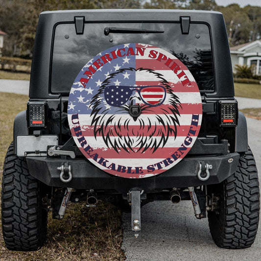 American Spirit Tire Cover With Backup Camera Hole