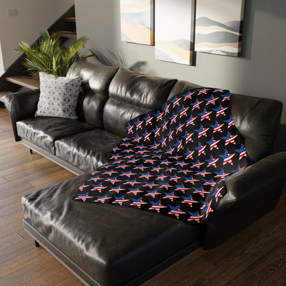 Cozy Patriotic Velveteen Blanket