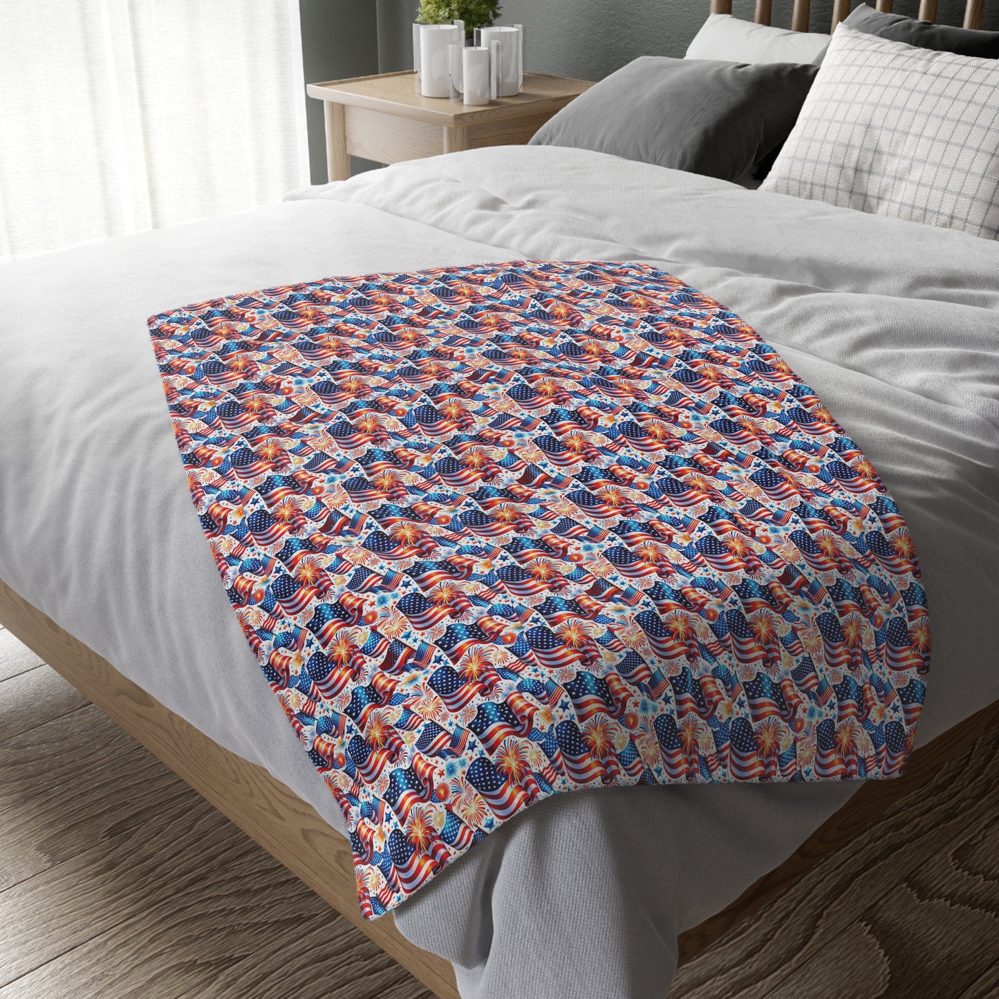 Celebrate the USA Velveteen Blanket