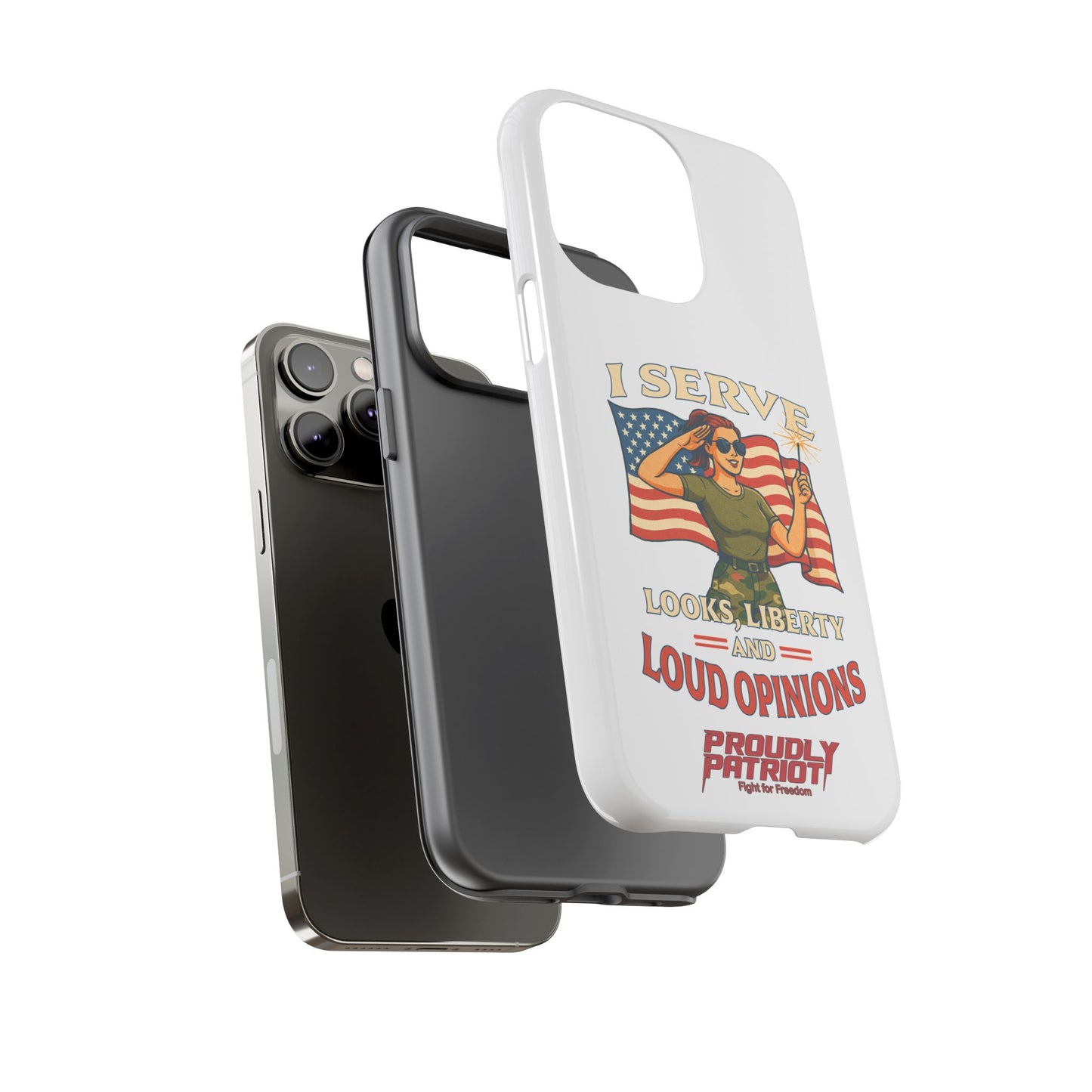 Patriotic Sass in Camo Class, Phone Case