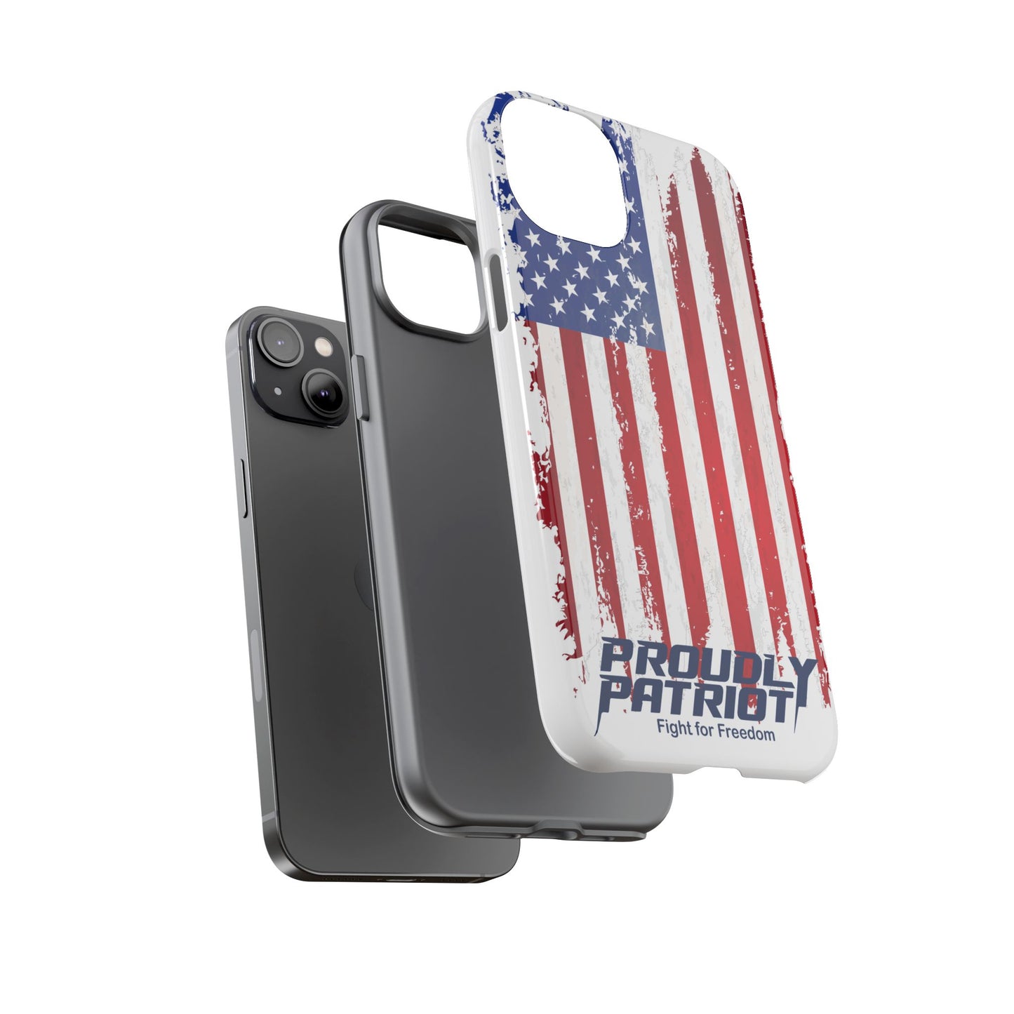 Distressed Flag, Patriotic Phone Case for Proud Americans, USA Flag Phone Cover, Tough Cases for Veterans, Independence Day Gift