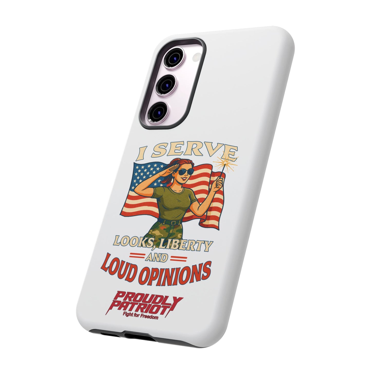 Patriotic Sass in Camo Class, Phone Case