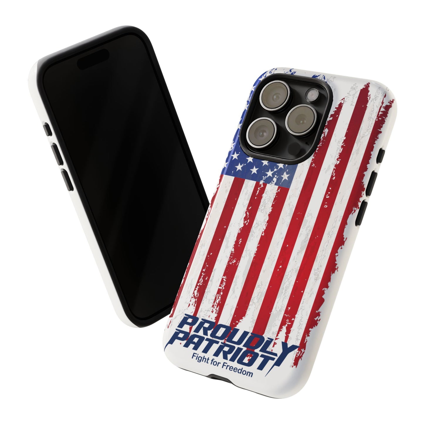 Distressed Flag, Patriotic Phone Case for Proud Americans, USA Flag Phone Cover, Tough Cases for Veterans, Independence Day Gift