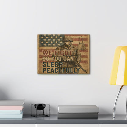 Sleep Peacefully Canvas Wall Art