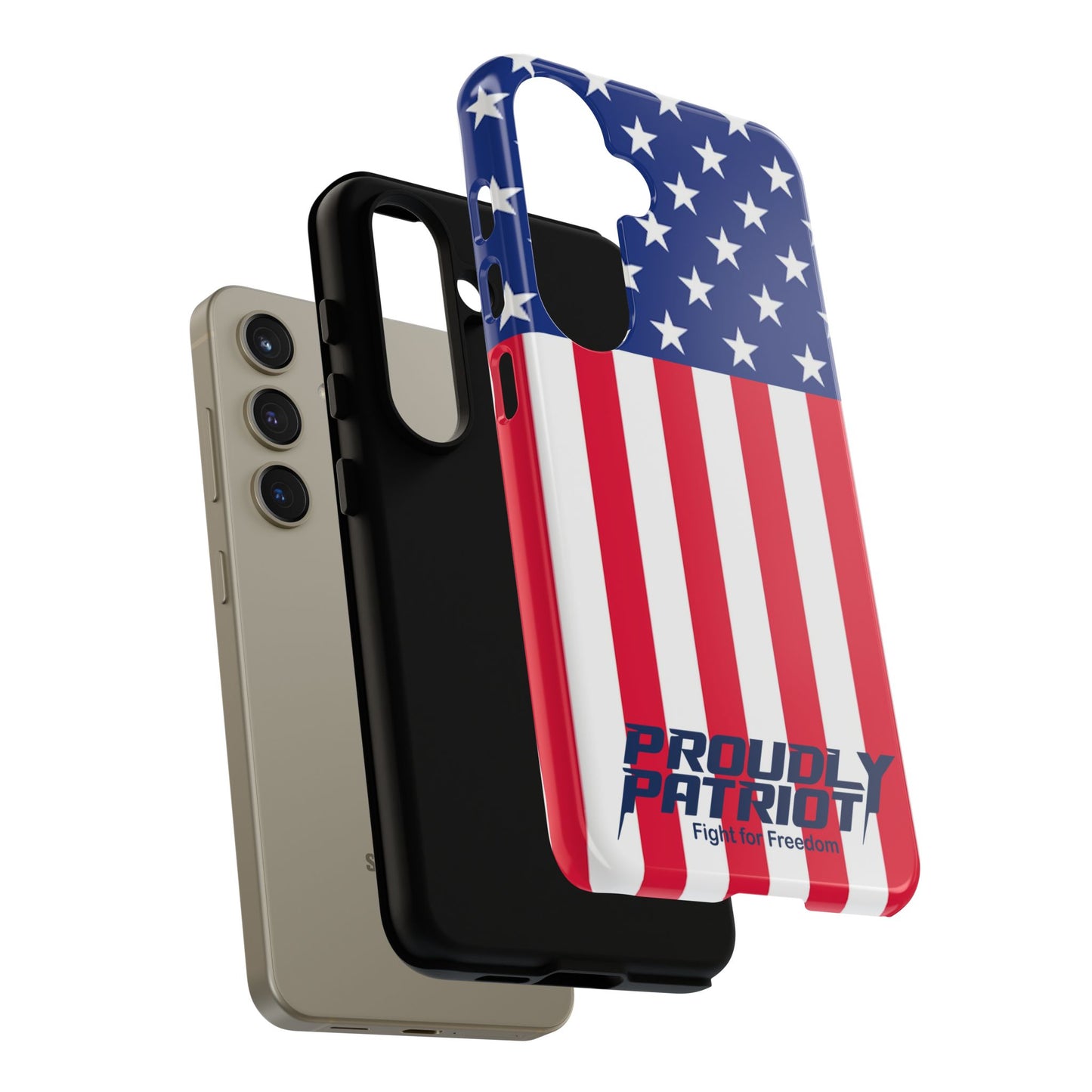 Stars, Stripes, and Cell Phones, Patriotic Phone Case for Proud Americans, USA Flag Phone Cover, Tough Cases for Veterans, Independence Day Gift