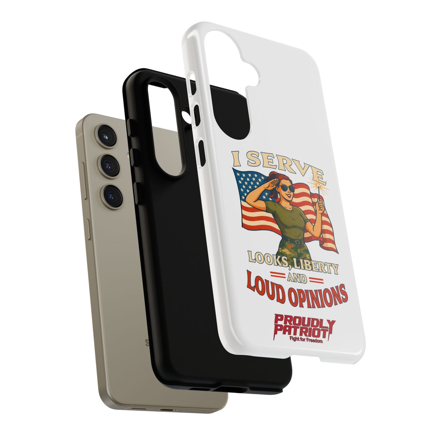 Patriotic Sass in Camo Class, Phone Case