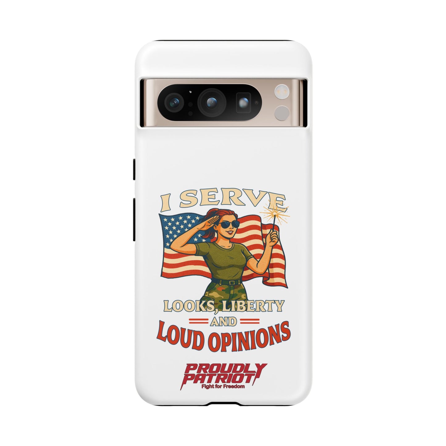 Patriotic Sass in Camo Class, Phone Case