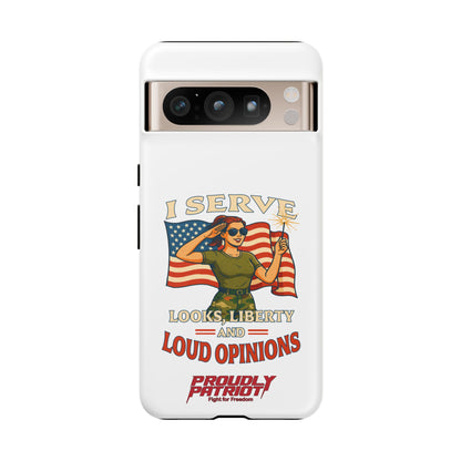 Patriotic Sass in Camo Class, Phone Case