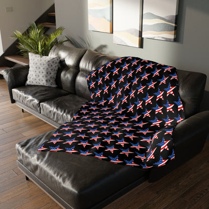 Cozy Patriotic Velveteen Blanket