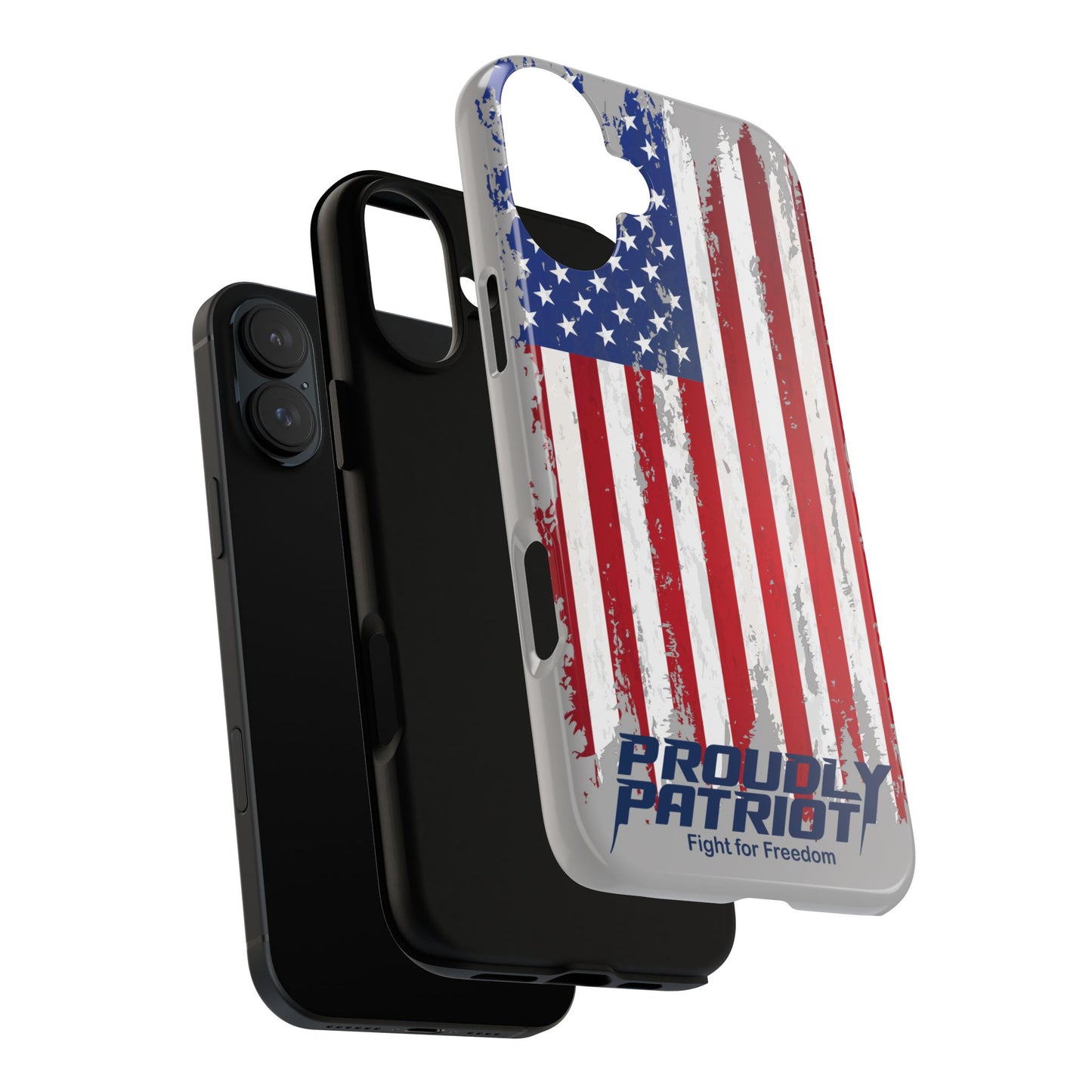Distressed Flag Gray, Phone Case
