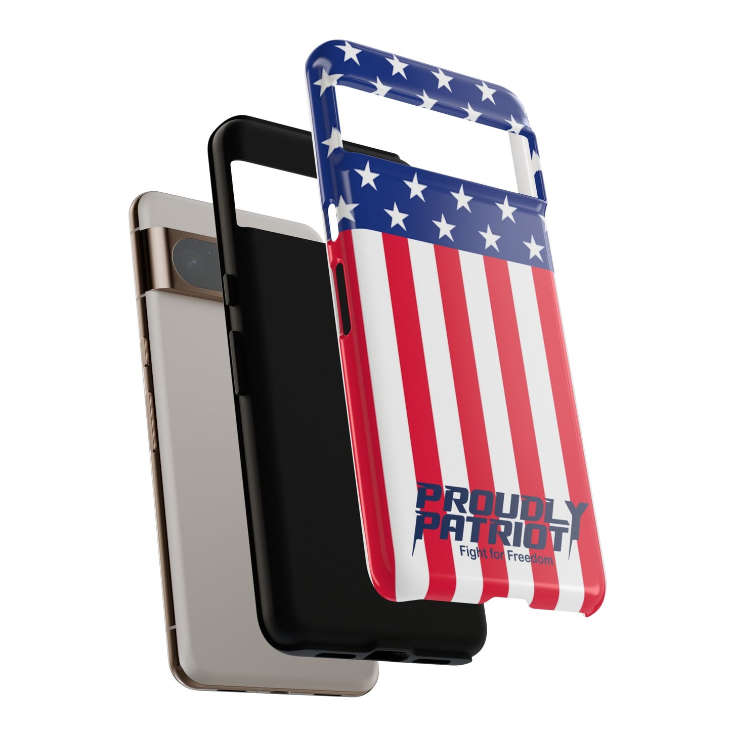 Stars, Stripes, and Cell Phones, Patriotic Phone Case for Proud Americans, USA Flag Phone Cover, Tough Cases for Veterans, Independence Day Gift