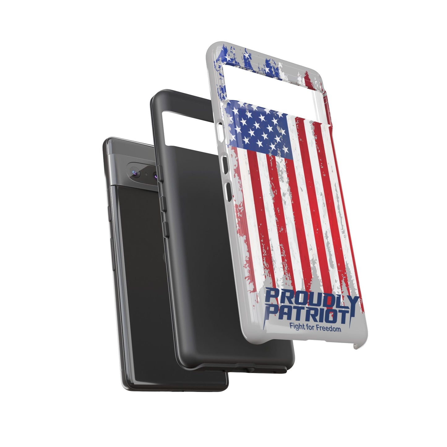 Distressed Flag Gray, Phone Case