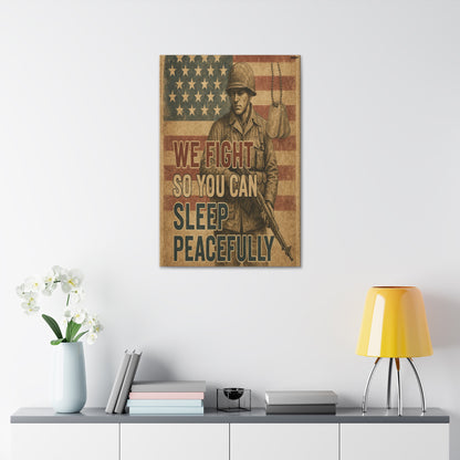 Sleep Peacefully Canvas Wall Art