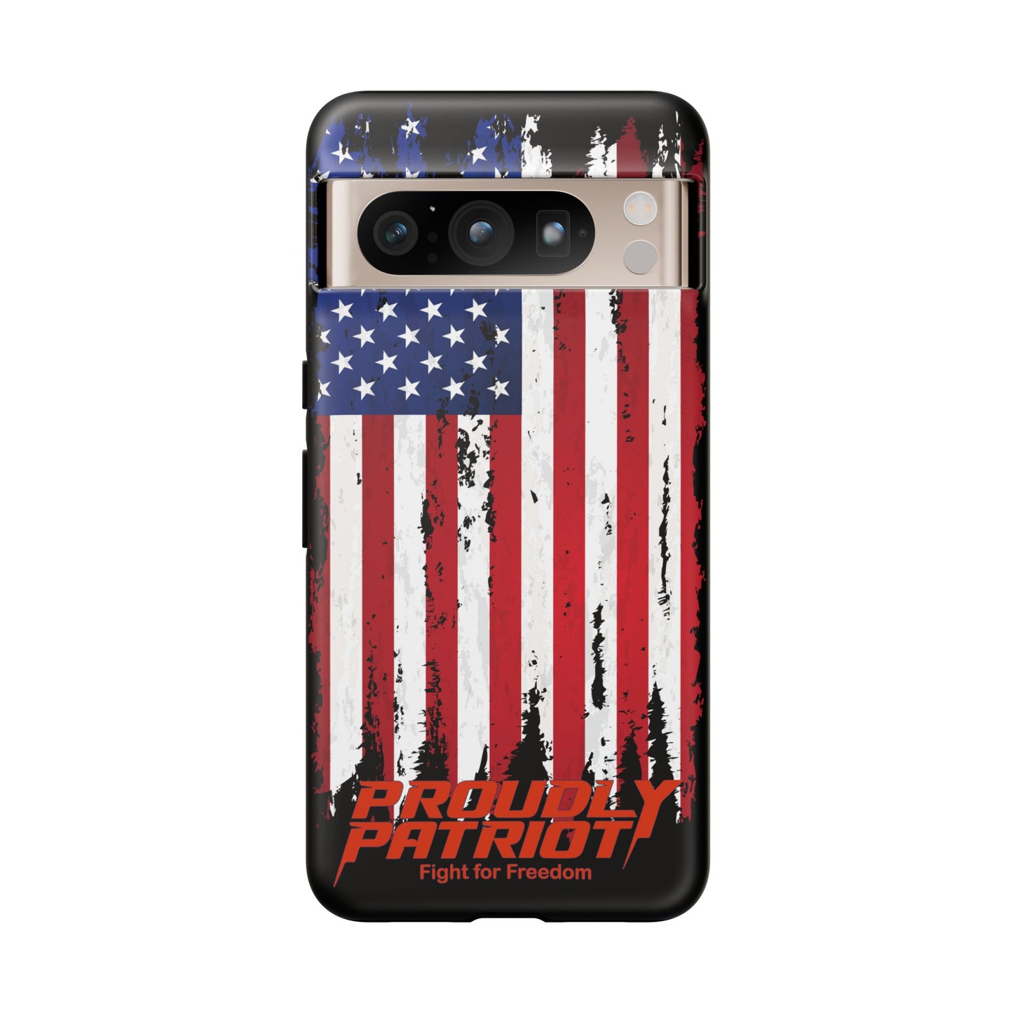 Distressed Flag Black, Patriotic Phone Case for Proud Americans, USA Flag Phone Cover, Tough Cases for Veterans, Independence Day Gift
