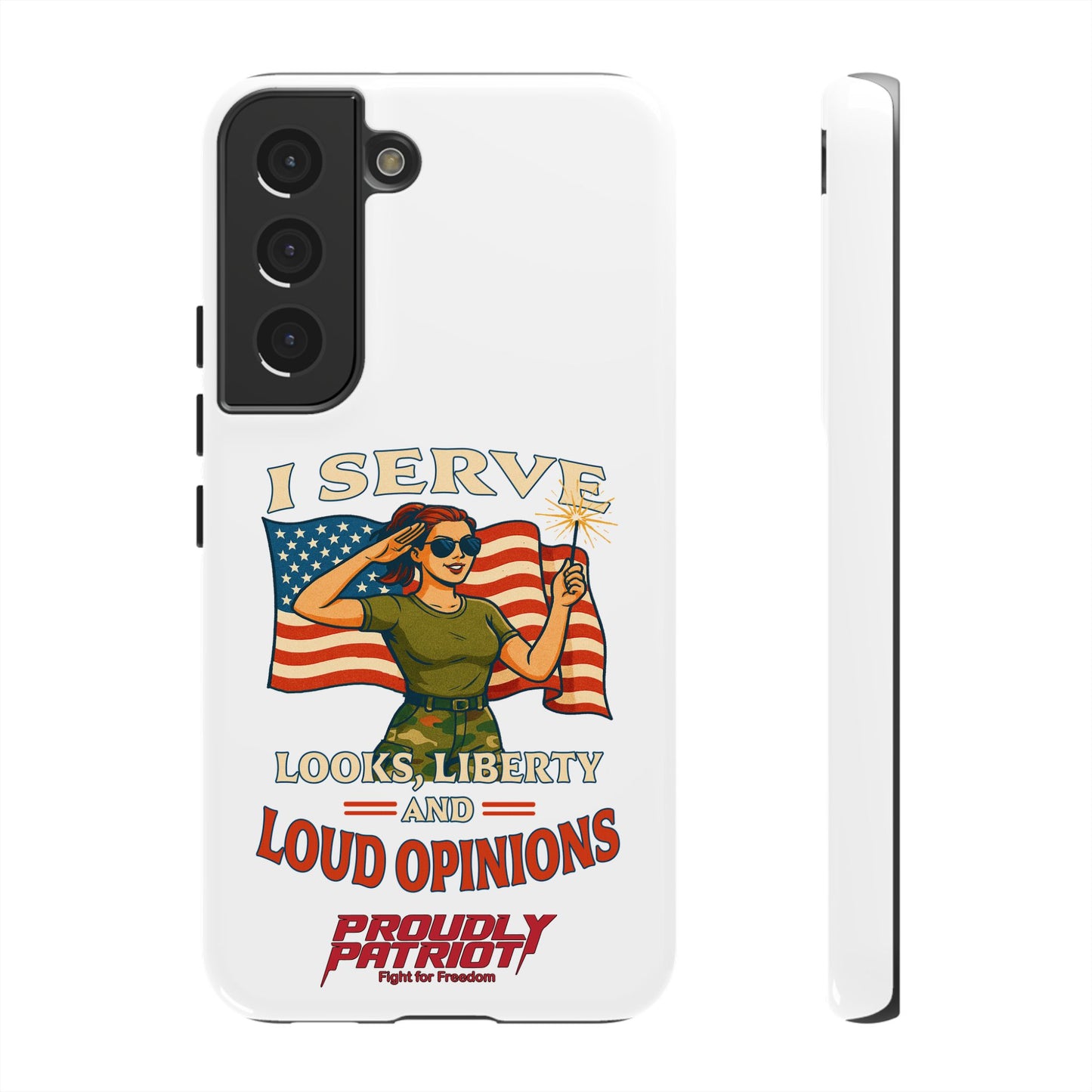 Patriotic Sass in Camo Class, Phone Case