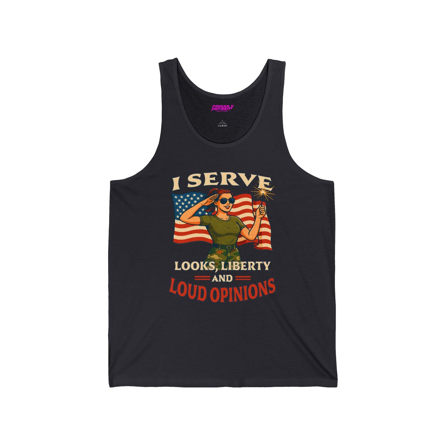 Patriotic Sass in Camo Class Tank