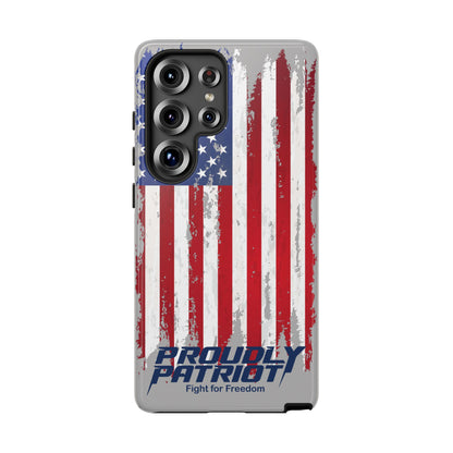 Distressed Flag Gray, Phone Case