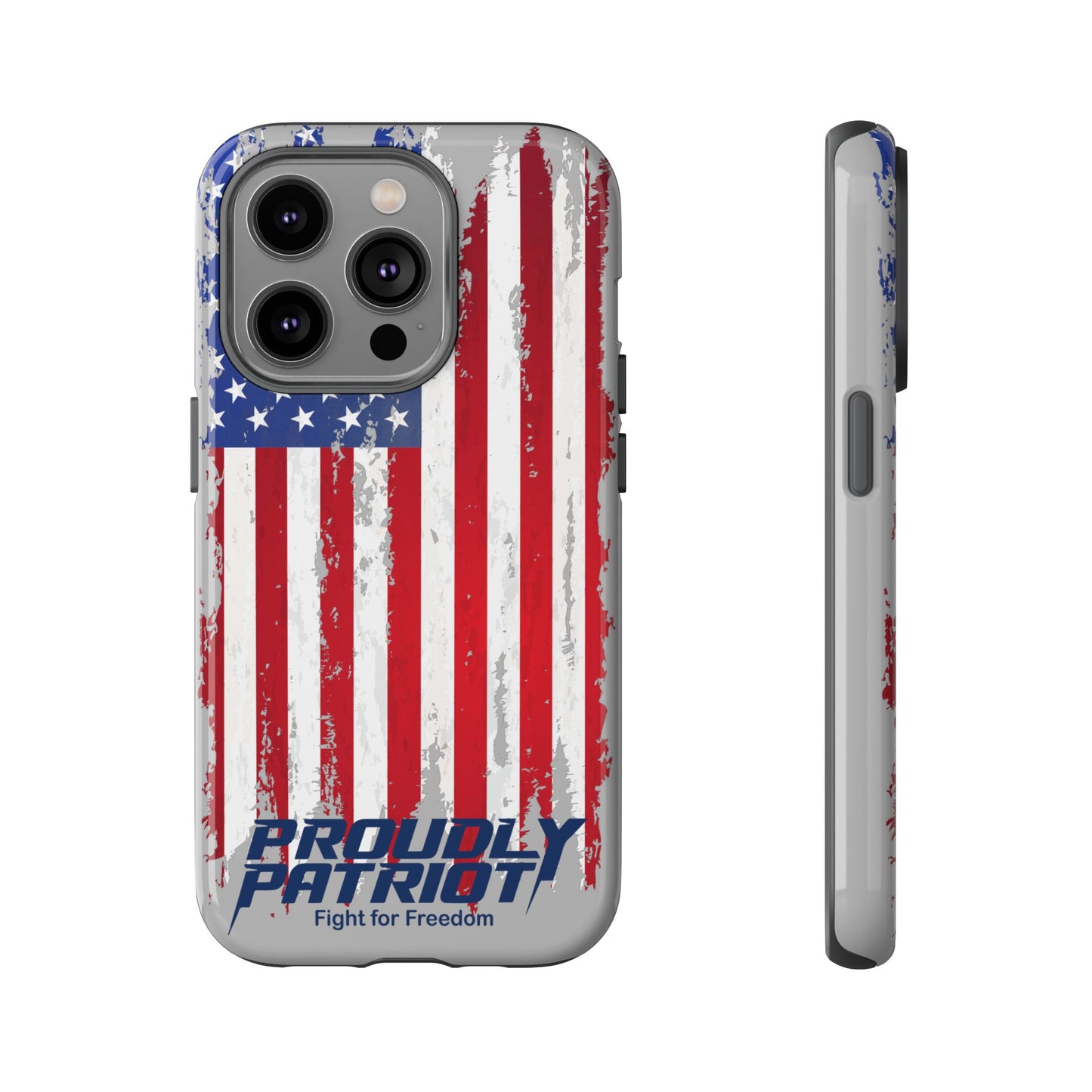 Distressed Flag Gray, Phone Case