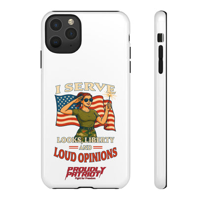 Patriotic Sass in Camo Class, Phone Case