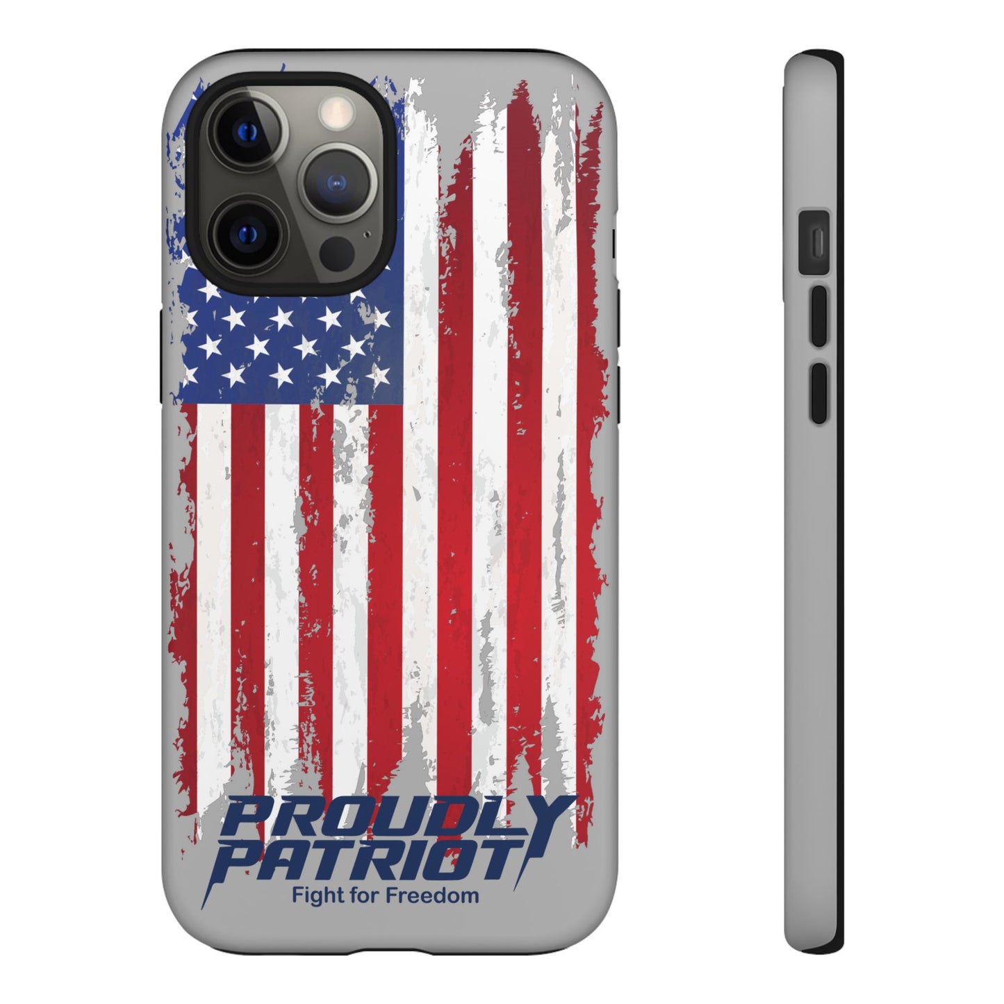 Distressed Flag Gray, Phone Case