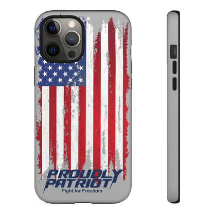 Distressed Flag Gray, Phone Case