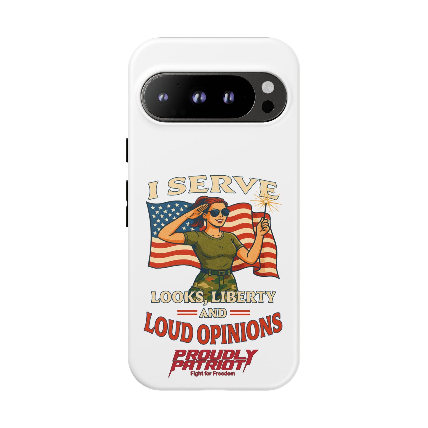 Patriotic Sass in Camo Class, Phone Case