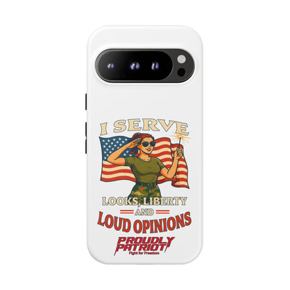 Patriotic Sass in Camo Class, Phone Case