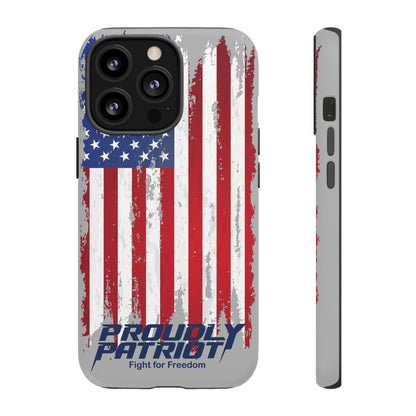 Distressed Flag Gray, Phone Case