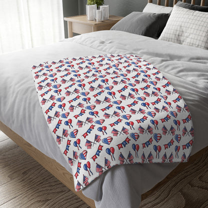 Heart USA Velveteen Blanket