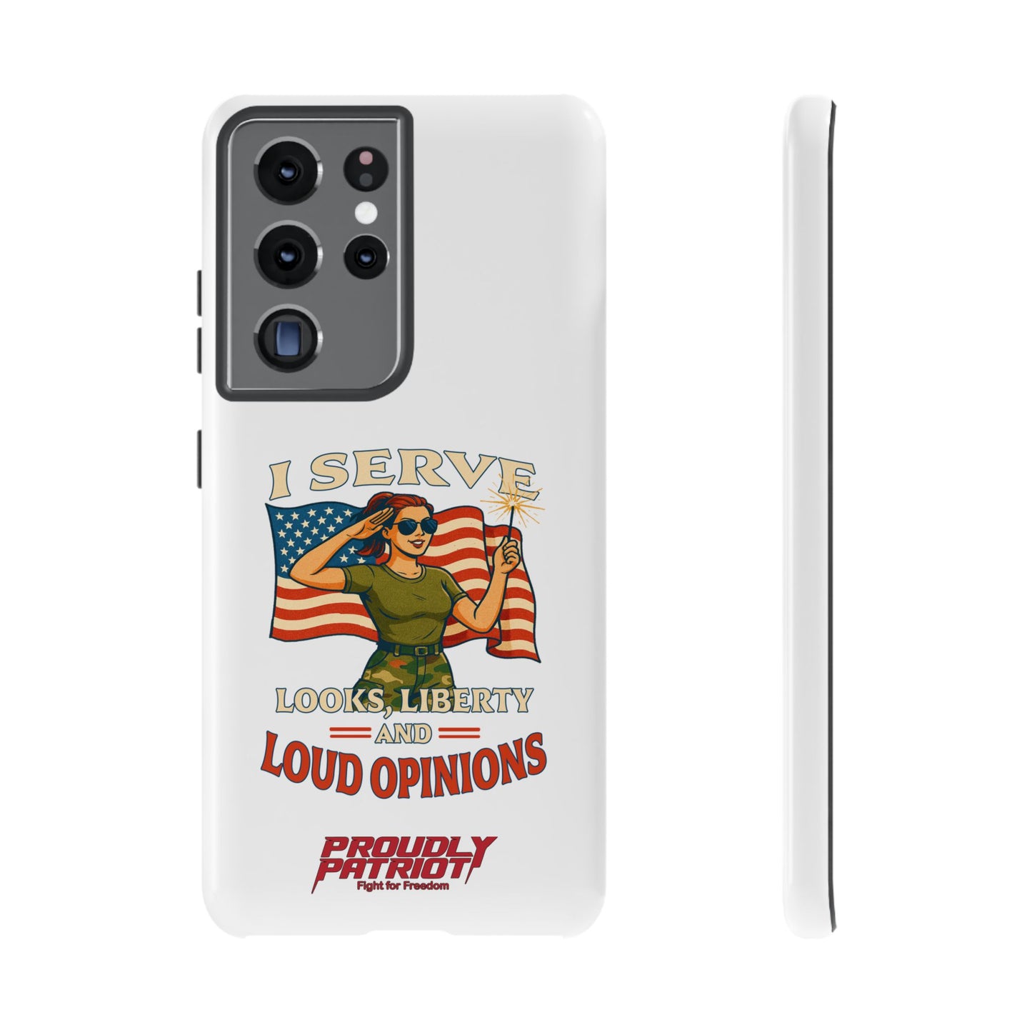Patriotic Sass in Camo Class, Phone Case