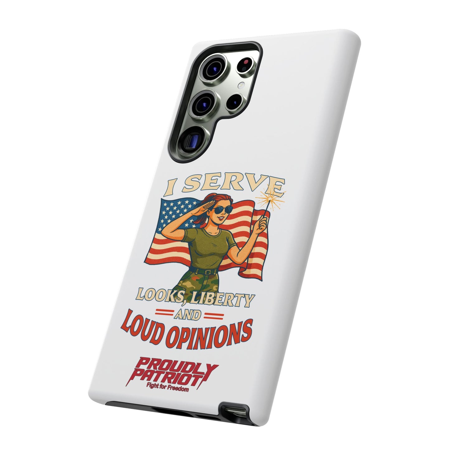 Patriotic Sass in Camo Class, Phone Case