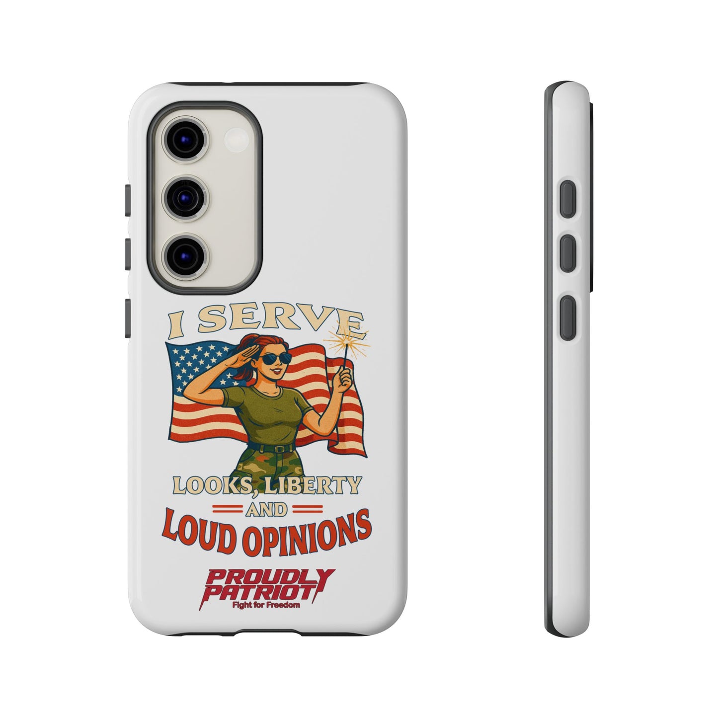 Patriotic Sass in Camo Class, Phone Case