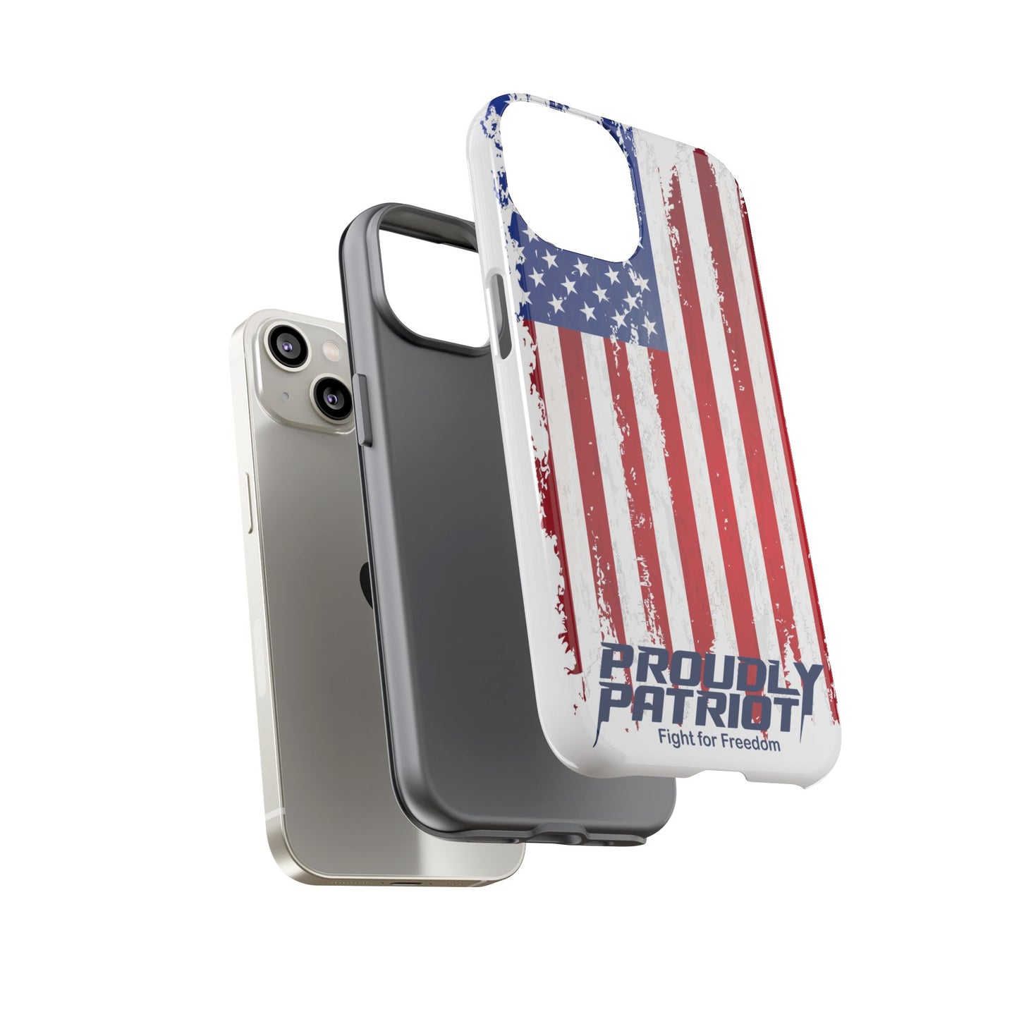 Distressed Flag, Patriotic Phone Case for Proud Americans, USA Flag Phone Cover, Tough Cases for Veterans, Independence Day Gift