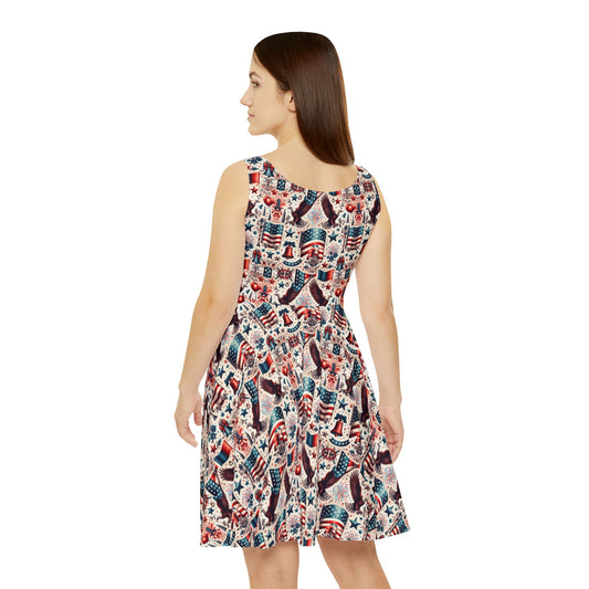Flags and Eagles Women's Skater Dress