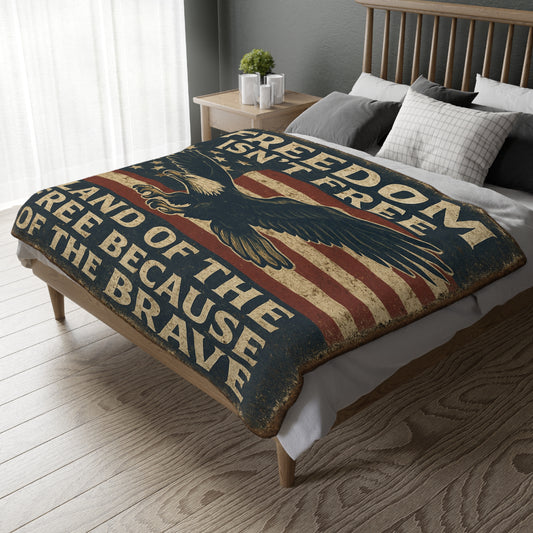 Freedom Ain’t Cheap! Velveteen Microfiber Blanket