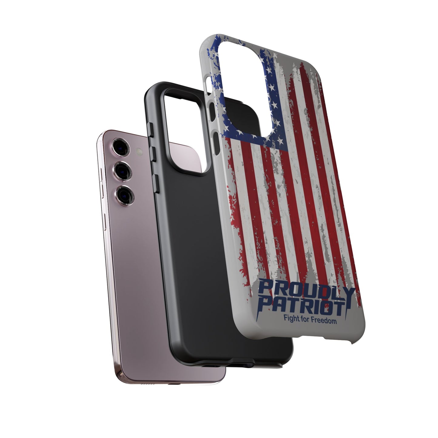 Distressed Flag Gray, Phone Case