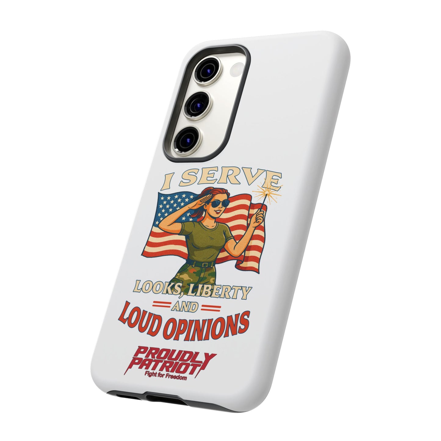 Patriotic Sass in Camo Class, Phone Case