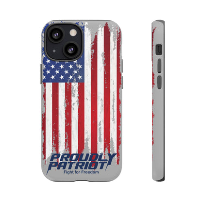 Distressed Flag Gray, Phone Case